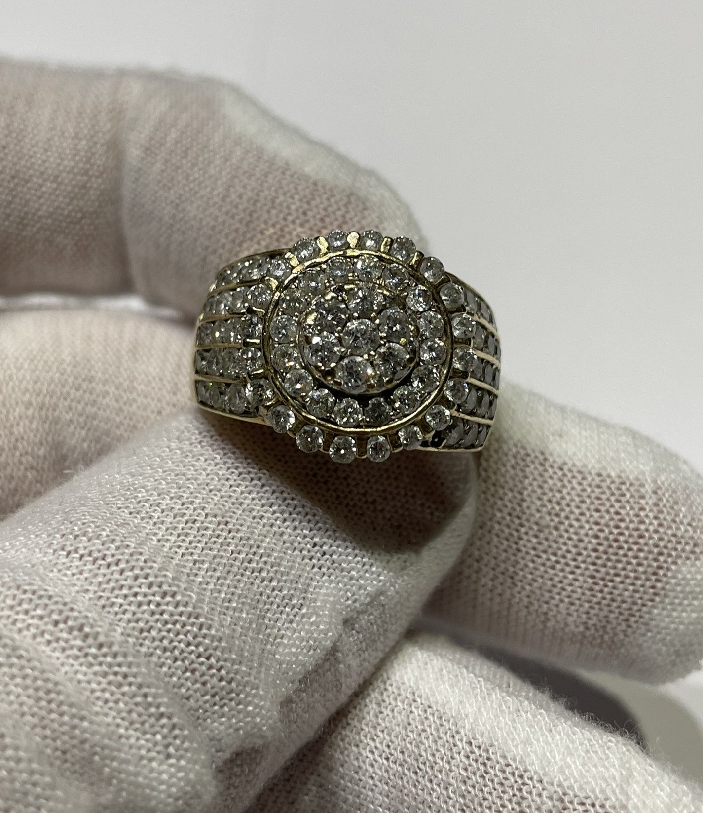 Iced-out pinky ring