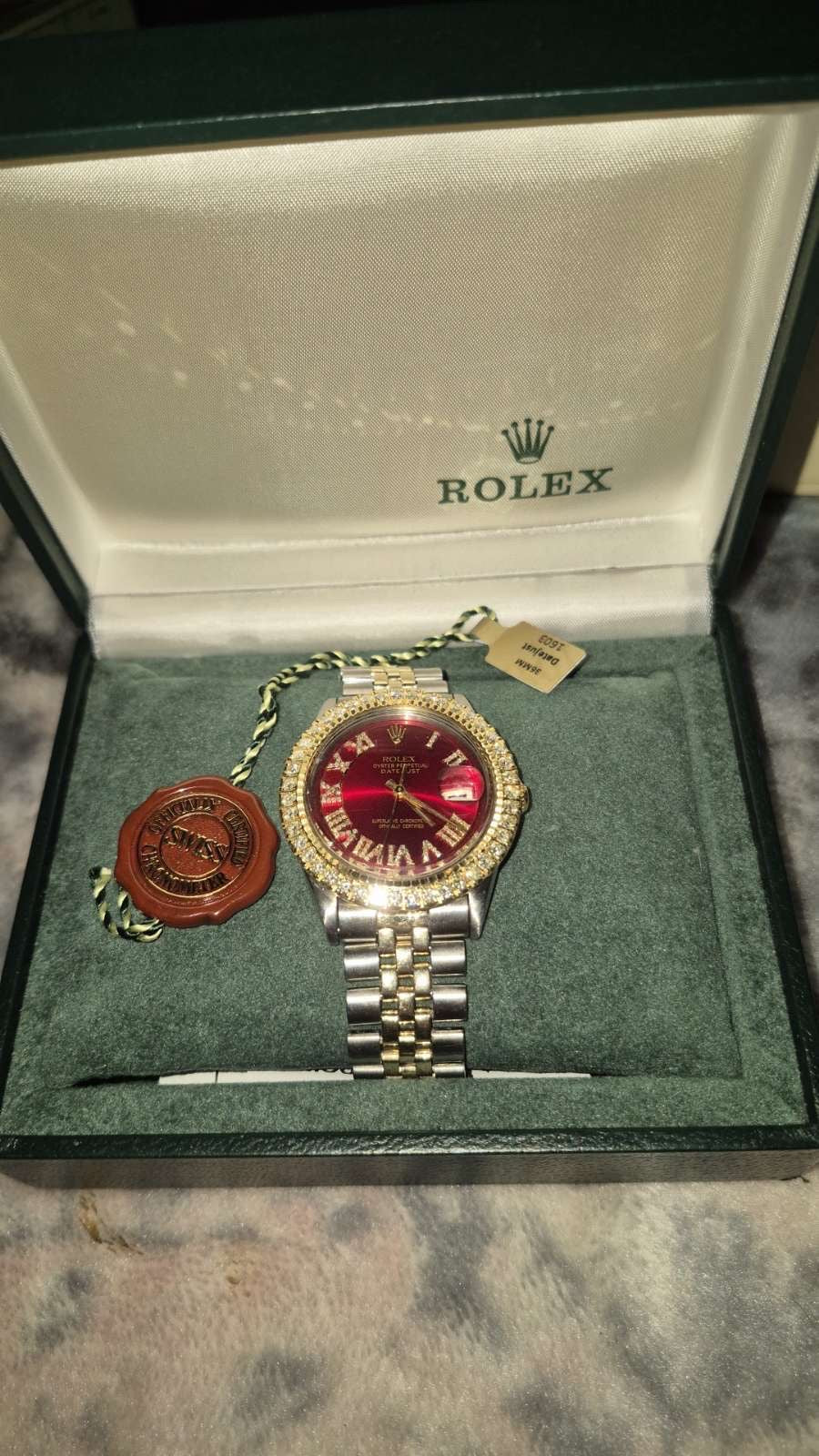 Rolex 36mm iced-out 1603