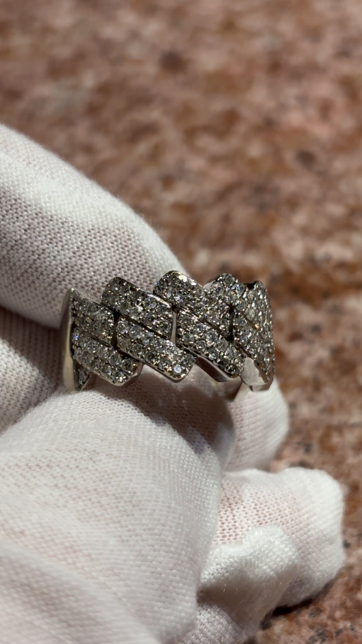 Cuban diamond ring