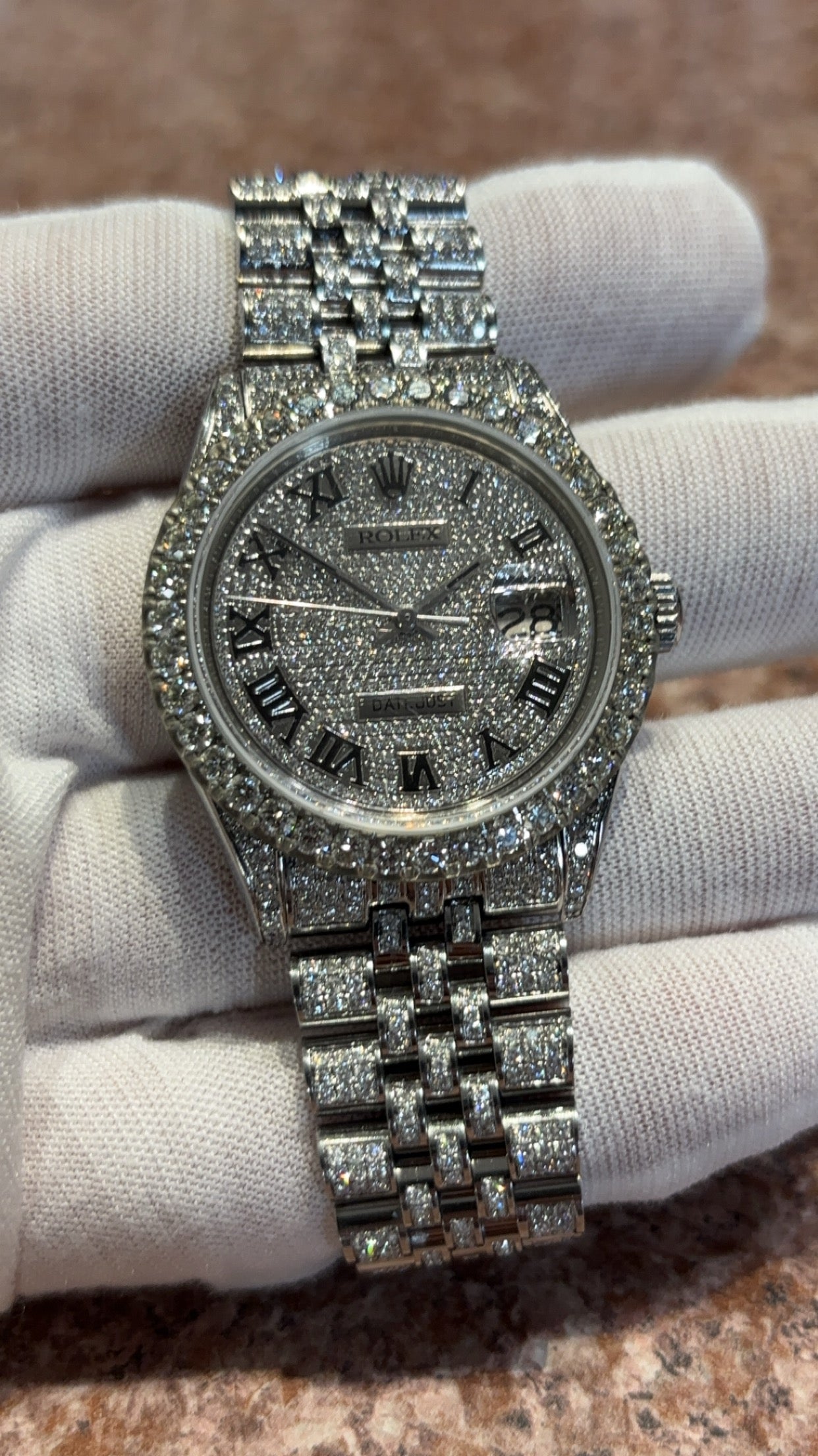 Rolex 36mm iced out VS diamond