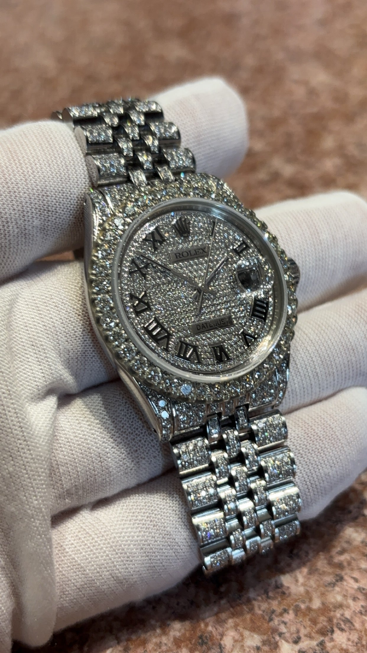 Rolex 36mm iced out VS diamond