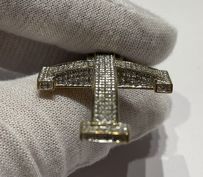 Iced-out cross 2.5ct