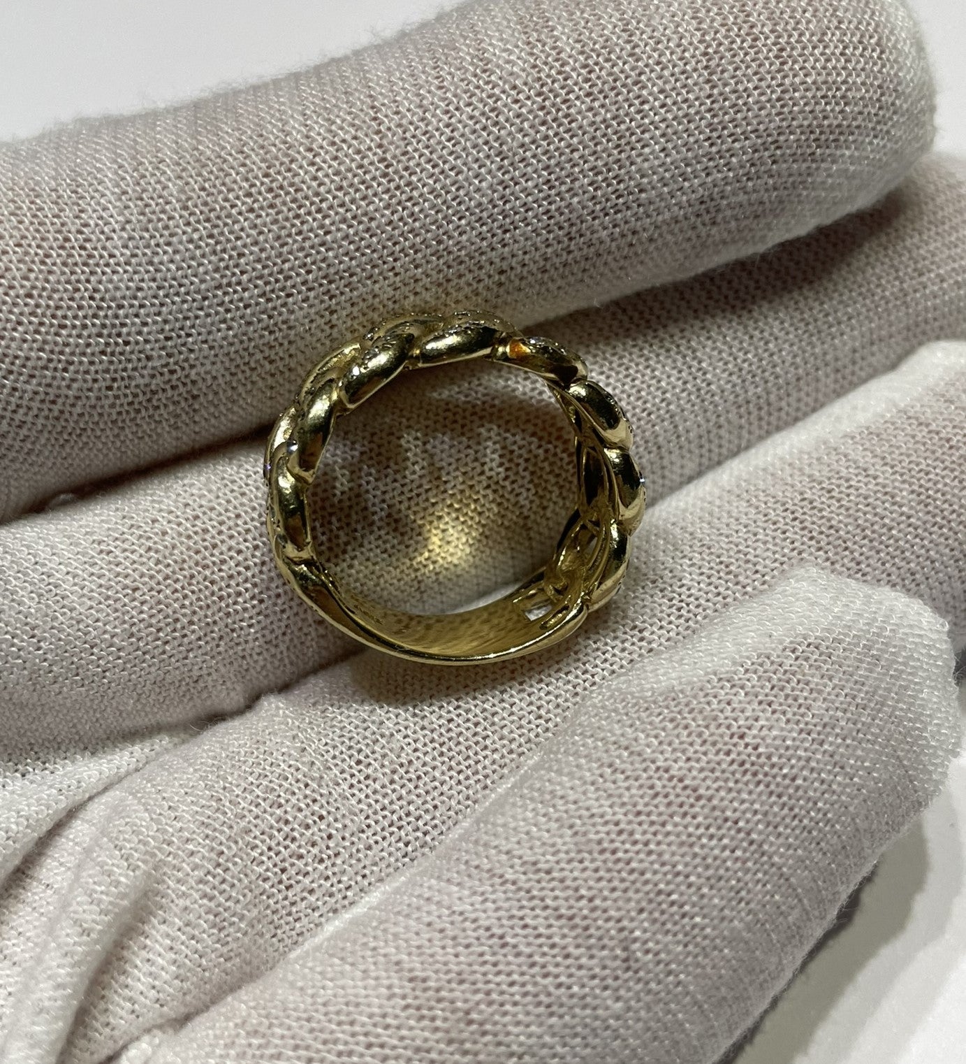 Iced-out cuban ring 1ct