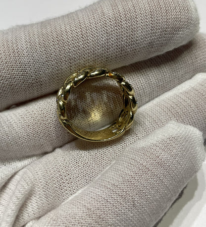 Iced-out cuban ring 1ct