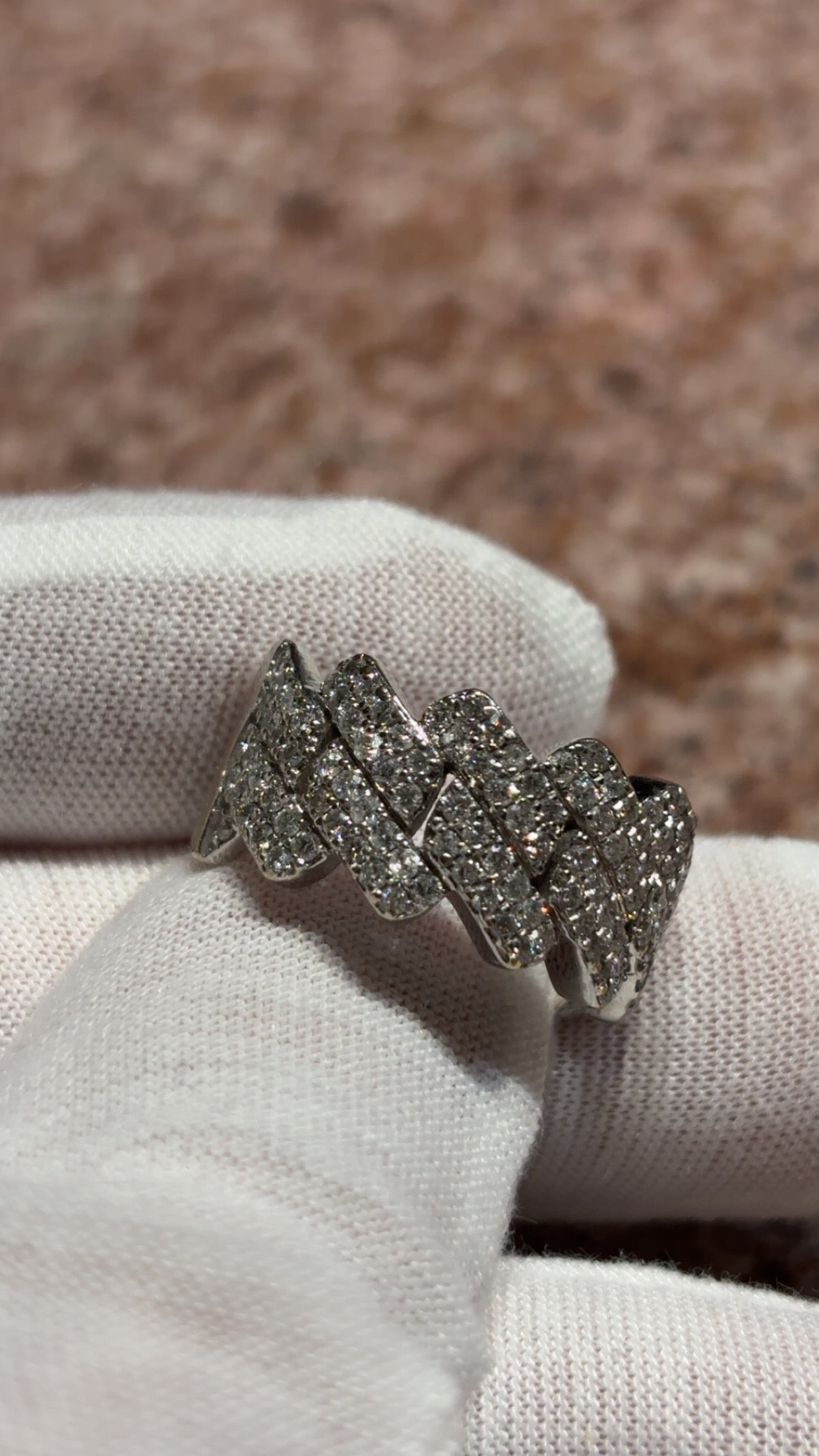 Cuban diamond ring