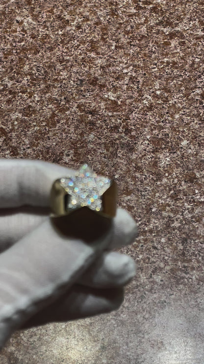 star ring with diamond