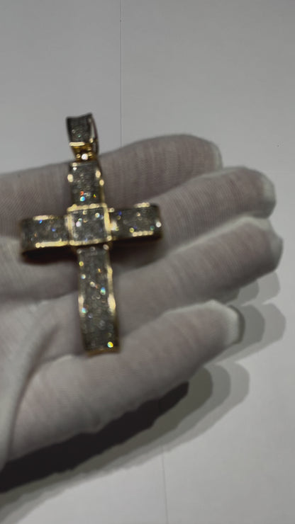 Iced-out cross 3ct