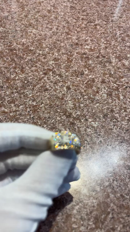 Iced out band ring